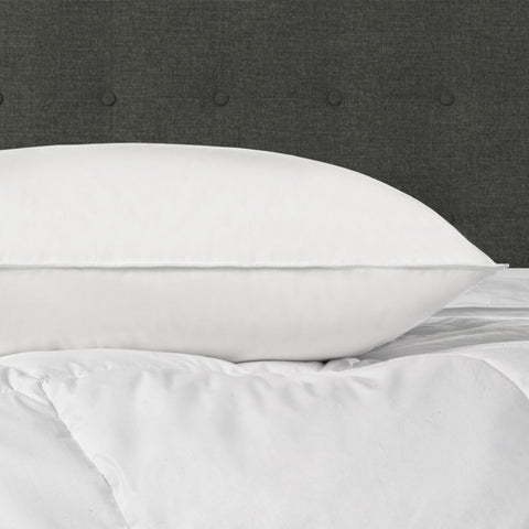 A Pacific Coast Feather Company Marriott® Down and Feather Pillow on top of a bed.