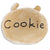 This Squishy Dog Face Pillow with Floppy Ears by Diogi The Dog is a perfect children's gift, featuring the word "cookie" embroidered on it.