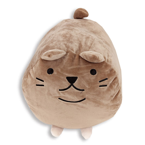 Pickles The Cat Huggable Squishy Plush Stuffed Animal Pillow For Adults And Kids Roll Cylindrical Brown Beige Fun Gift