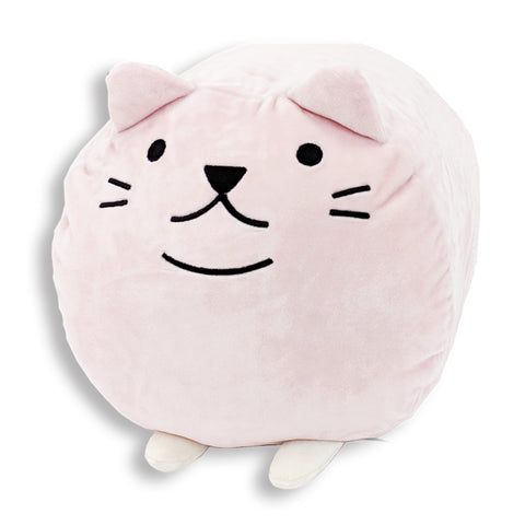 A Squishy Polyester Cat Snuggle Pillow with a cat face on it | Pickles The Cat by Pillowtex