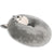 A Memory Foam Donut Cat Themed Pillow, Crunches The Cat, on a white surface.