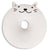 A white Memory Foam Donut Cat Themed Pillow with Crunches The Cat face on it is a cute and whimsical treat for any cat lover or pastry enthusiast.