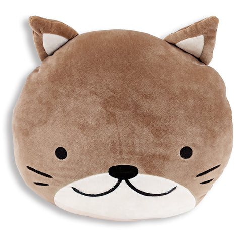 Cornelius The Cat Huggable Plush Squishy Stuffed Animal Pillow For Adults And Kids Brown Fun Gift