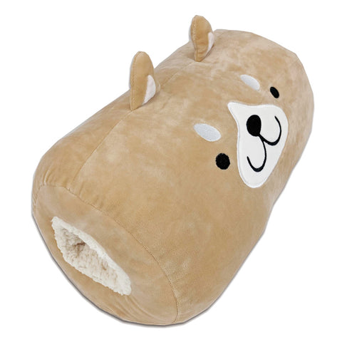 Milo The Dog Huggable Plush Squishy Stuffed Animal Muff Hand Warmer Pillow With Ears For Adults And Children Beige Brown Fun Gift