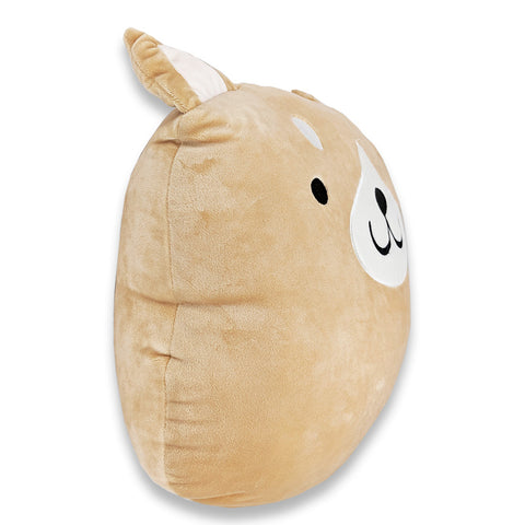Cooper The Dog is an adorable Squishy Dog Face Pillow with Floppy Ears, perfect for children's gifts. - Pillowtex