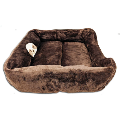 A Pillowtex Pet Bed for Cats and Small Dogs in a Cute Sloth Theme on a white background, machine washable.
