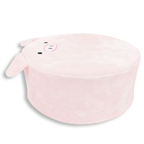 This Round Memory Foam Pig Themed Pillow designed with Olivia The Pig face, perfect for children's gifts to incentivize sleep from Pillowtex.