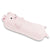 A pink Wilbur The Pig shaped pillow made with memory foam, perfect for children's gifts, laying on a white surface.