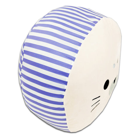 A Squishy Seal Face Pillow with Stripes featuring Sally The Seal, perfect for children's gifts from Pillowtex.