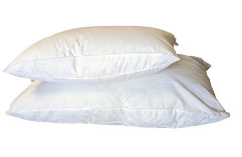 Two Restful Nights Superside Gussetted Polyester Pillows for Superside support on a white background.