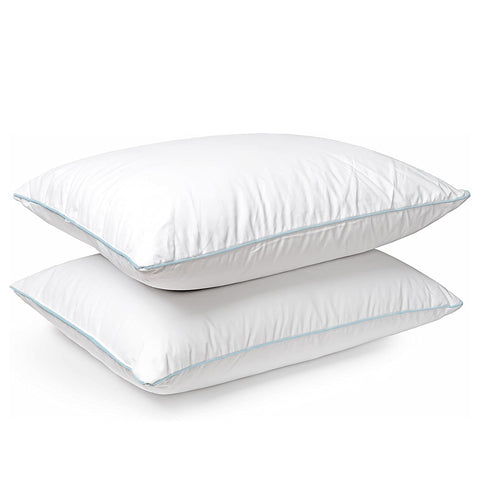 Pillowtex Blue Cord Pillow | One-Size-Fits-Most Versatile Polyester Pillow