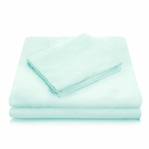 Experience the luxurious softness of Malouf Tencel bed sheets, eco-friendly and perfect for a peaceful night's sleep.