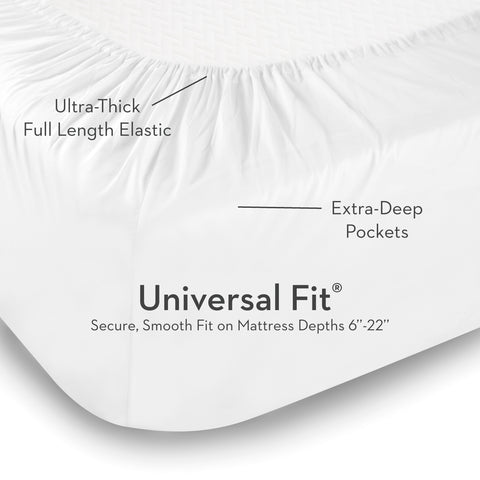 Malouf Supima Premium Cotton Sheet universal fit with deep pockets and extra thick elastic 
