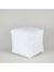 A Down Etc. cube ottoman on a clean background.