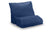 A blue Flip Pillow Cover by Contour Living on a white background.