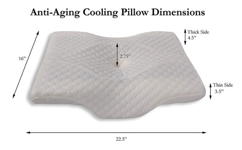 Dimensions of the Opulence Cervical Memory Foam Pillow.