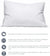 A hypoallergenic Pillowtex Adjustable Loft Pillow made of 100% cotton, with instructions on how to use it.