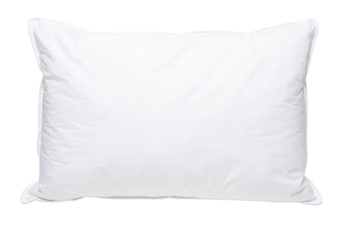 A Pillowtex high-end white goose down pillow on a white background.