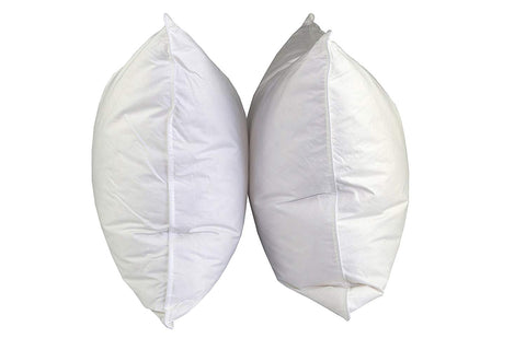 Two fluffy Pillowtex Hotel Feather and Down Pillows on a white background.