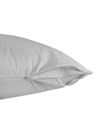 A Pillowtex Waterproof Pillow Protector with a zipper, perfect for Machine Wash.