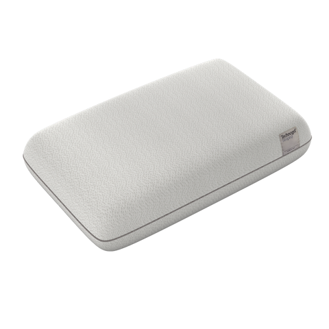 A Technogel Deluxe Thick Pillow for back sleepers providing support on a white background.