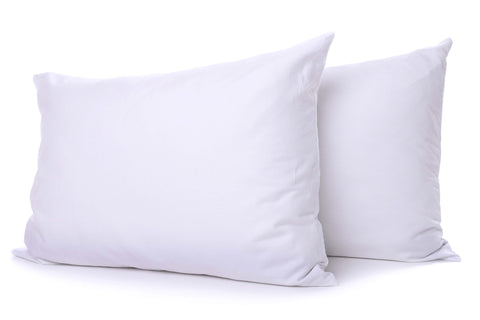 Two Pillowtex Medium & Soft Down Alternative Pillows on a white background.